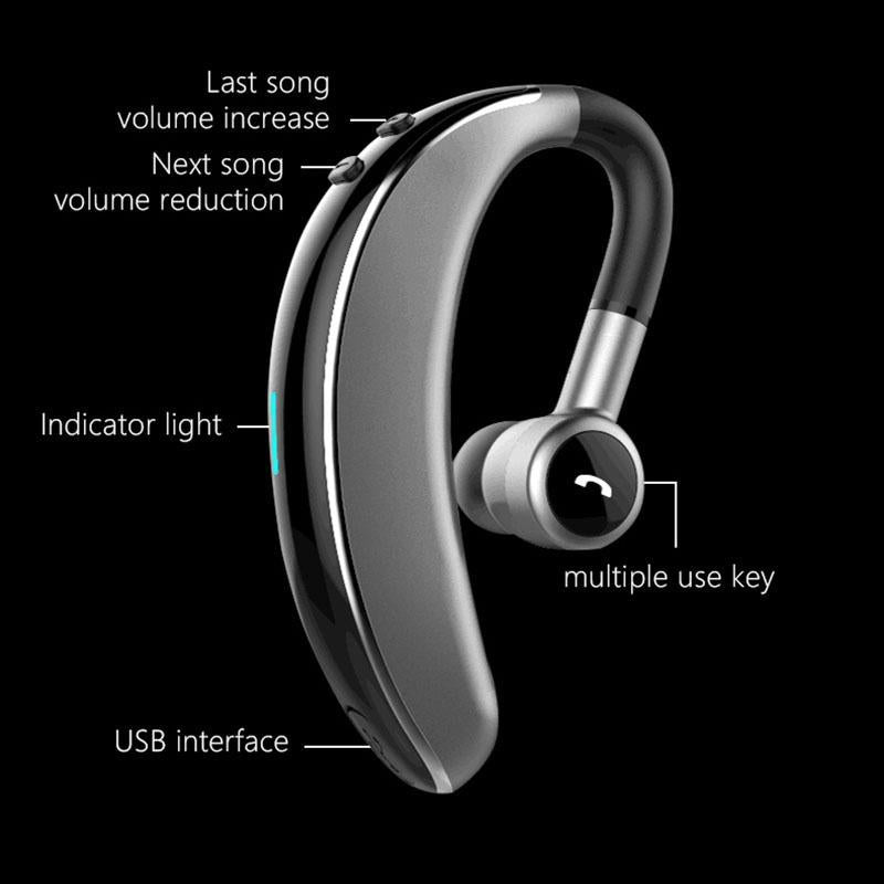 Wireless Stereo Sports Bluetooth 5.0 Earphones - V7 Business Style - Purple