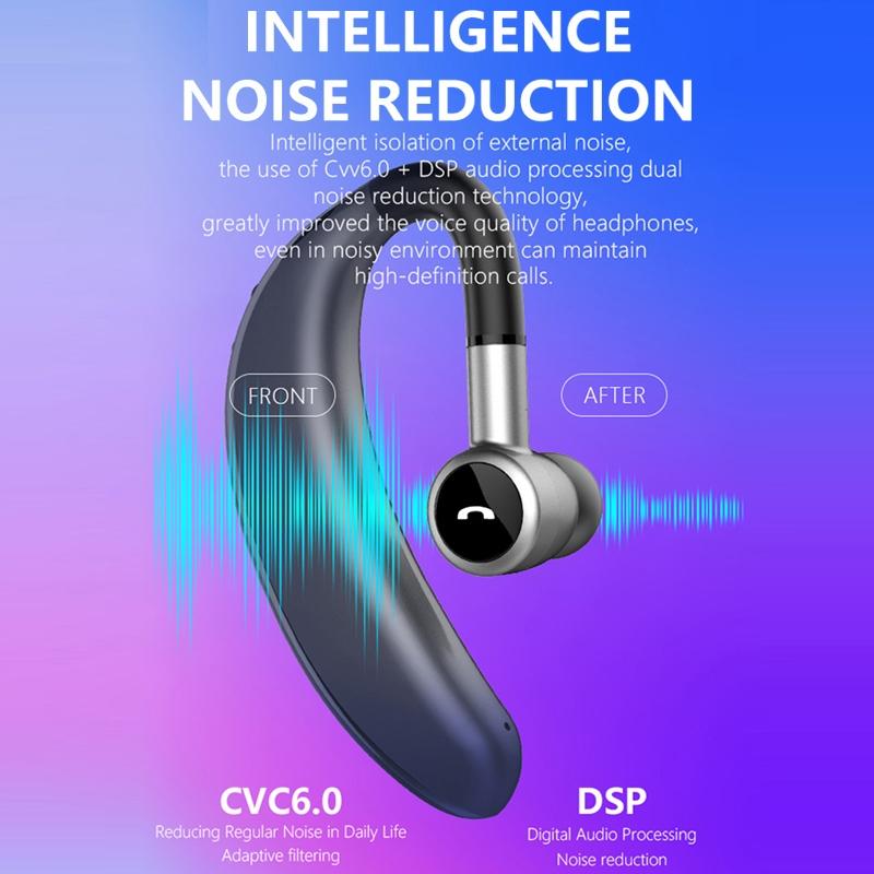 Wireless Stereo Sports Bluetooth 5.0 Earphones - V7 Business Style - Purple