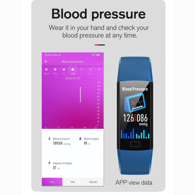 Smart Health Bracelet With Call Reminder And Monitoring - Purple