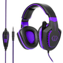 3.5Mm Noise-Canceling Gaming Headset With Retractable Mic 2M Cable - Black Purple