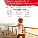 1.3 Inch Colour Round Screen Sport Smart Watch Support Heart Rate / Multi-Sports Mode - Red