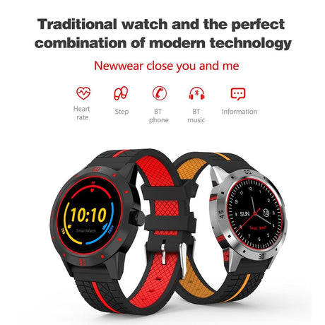 1.3 Inch Tft Screen Mtk2502C Bluetooth4.0 Silicone Watch Band Support Heart Rate Monitor & Pedometer & Sleep Monitor & Sedentary Reminder - Red