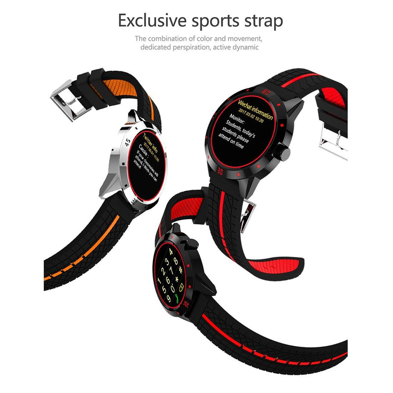 1.3 Inch Tft Screen Mtk2502C Bluetooth4.0 Silicone Watch Band Support Heart Rate Monitor & Pedometer & Sleep Monitor & Sedentary Reminder - Red