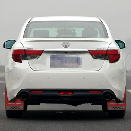 2 Pcs Premium Heavy Duty Molded Splash Mud Flaps Auto Front And Rear Fender Guard Small Size Random Pattern Delivery - Red