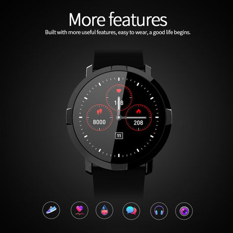 Waterproof Smart Bracelet With Heart Rate Monitor And Sleep Tracker - Red
