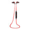 Wireless Sport Bluetooth Earphones with In-line Control - Black - Red