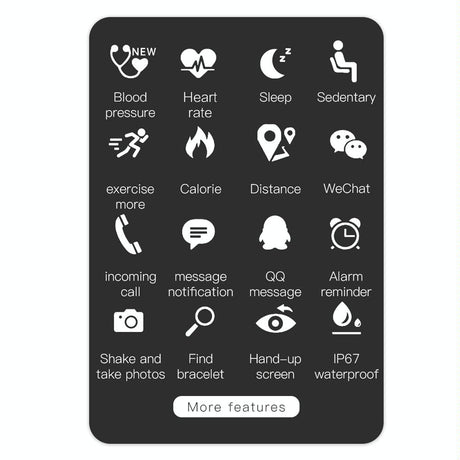 Waterproof Smart Bracelet With Call Heart Sleep Bp And Oxygen Monitoring - Ip67 - Red