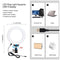 Vlogging Live Broadcast Smartphone Video Rig With Led Selfie Light Microphone Tripod Mount And Cold Shoe Head - Blue