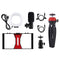 Vlogging Live Broadcast Smartphone Video Rig With 4.7 Inch Rgbw Ring Led Selfie Light Microphone And Pocket Tripod Mount Kit