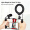Vlogging Live Broadcast Smartphone Video Rig With 4.7 Inch Rgbw Ring Led Selfie Light Microphone And Pocket Tripod Mount Kit