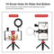 Vlogging Live Broadcast Smartphone Video Rig With 4.7 Inch Rgbw Ring Led Selfie Light Microphone And Pocket Tripod Mount Kit