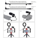 Vlogging Live Broadcast Smartphone Video Rig With 4.7 Inch Rgbw Ring Led Selfie Light Microphone And Pocket Tripod Mount Kit
