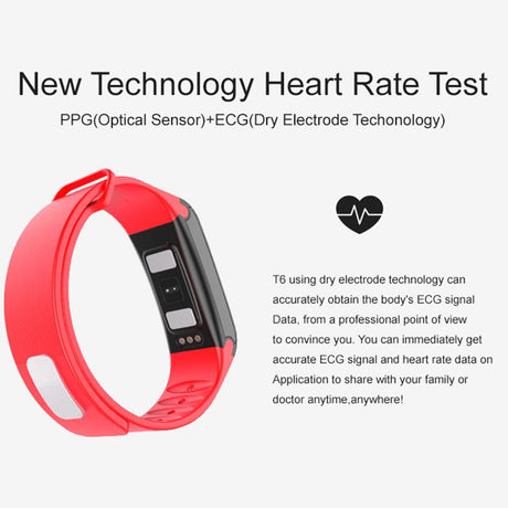 Oled Fitness Tracker With Ecg Heart Rate Bp And Sleep Monitoring - Sports Mode - Red