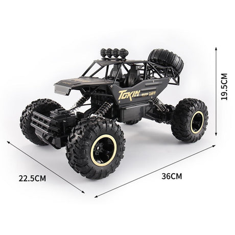 37cm Remote Control Bigfoot Climbing Car - 1 12 Alloy 4wd Cross-country Toy - Red