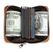 Anti-magnetic Rfid Leather Zip Wallet - Zipper Closure - Red