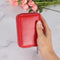 Anti-magnetic Rfid Leather Zip Wallet - Zipper Closure - Red