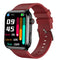 1.91 Inch Ips Screen Ip67 Waterproof Silicone Band Smart Watch Support Body Temperature Monitoring / Ecg - Red