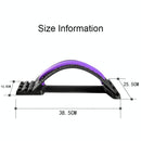 Back Pain Relief Device Lumbar Traction Stretcher - Black Red