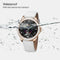 Glitter Leather Strap Fashion Smart Watch For Women Support Heart Rate Monitoring & Pedometer & Sleep Monitoring & Calories Silver