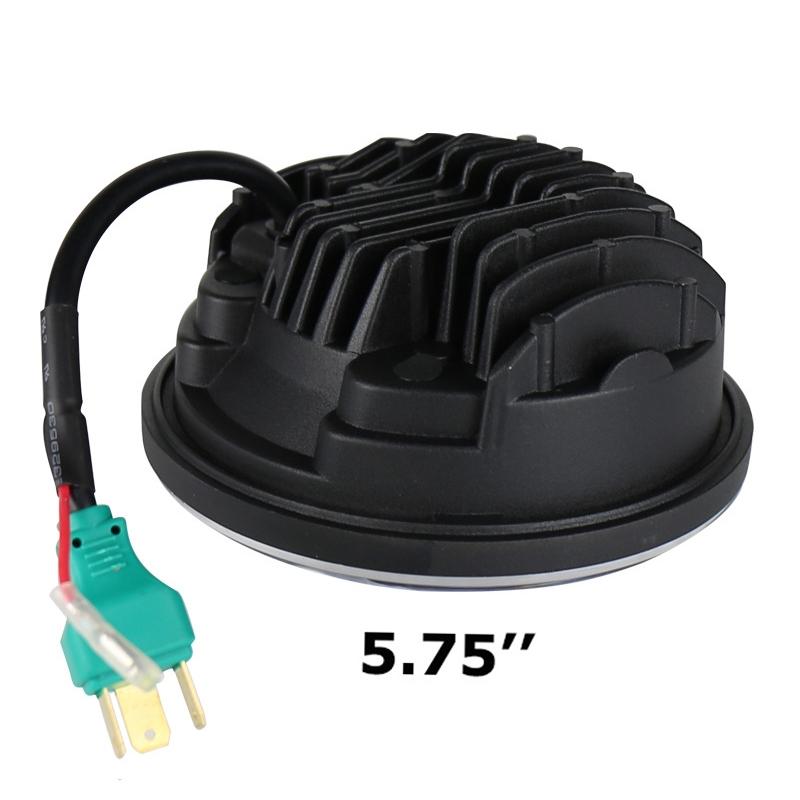 5.75 Inch Dc12V 6000K - 6500K 40W Car Led Headlight For Harley Silver