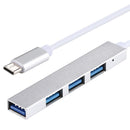 4-Port Usb-C Hub Adapter With Usb 3.0 - Silver