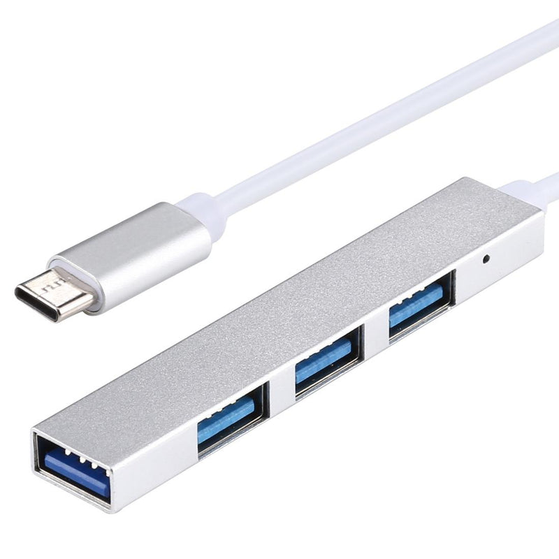 4-Port Usb-C Hub Adapter With Usb 3.0 - Silver