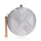 Silk Handbag For Fashion Banquets And Parties - Silver