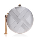 Silk Handbag For Fashion Banquets And Parties - Silver