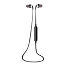 Wireless Sport Bluetooth Earphones with In-line Control - Black - Silver