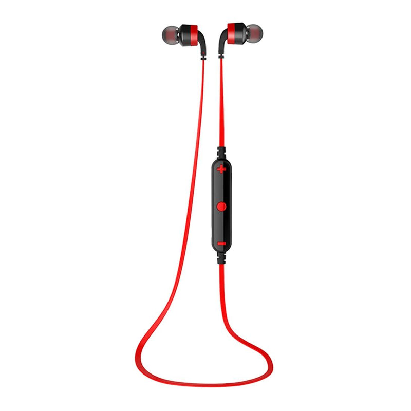 Wireless Sport Bluetooth Earphones with In-line Control - Black - Silver