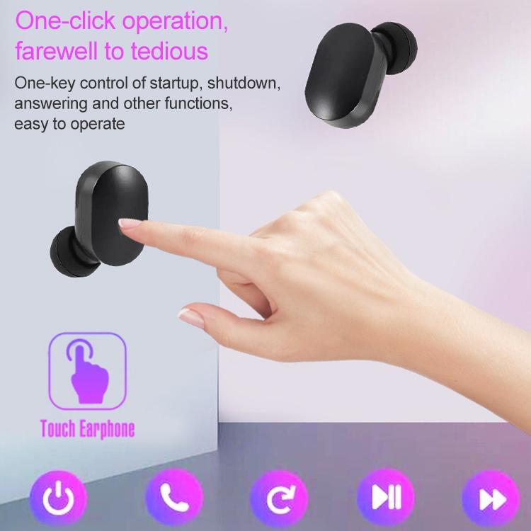 Wireless Touch Bluetooth Headset with Smart Magnetic Charging - Automatic Pairing - Silver