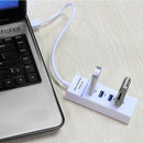 4-Port Usb 3.0 Hub With Led Super Speed 5Gbps - White