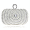 Stylish Pearl Handbag For Fashion Banquets And Parties - Silver