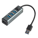 4-Port Aluminum Usb 3.0 Hub With Switch - Silver