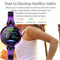 Waterproof Smart Bracelet With Lcd Screen And Heart Rate Monitor - Silver