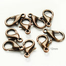 12Mm High Quality Alloy Lobster Claw For Diy Jewelry - Bronze