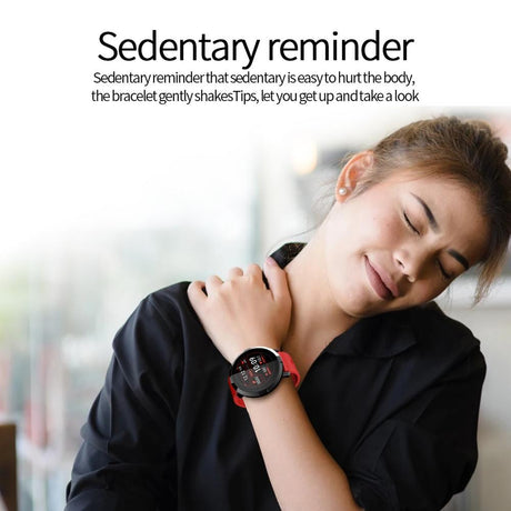 Waterproof Smart Bracelet With Heart Rate Monitor And Sleep Tracker - Baby Blue