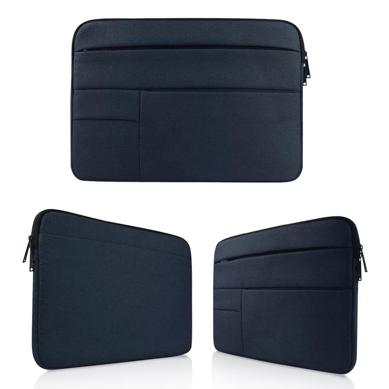 14 Laptop Tablet Bag with Multiple Pockets - Portable & Durable - Navy