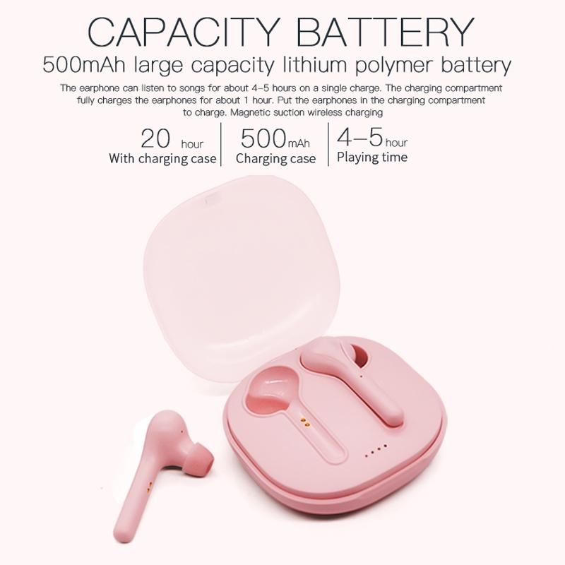 Wireless Stereo Sports Bluetooth Earphones with Charging Box - K88 Tws - White