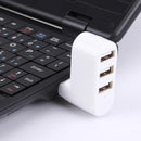 3-Port Usb 2.0 Hub With 180° Rotation - White