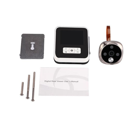 3.0 Tft Display Digital Door Viewer With 3.0Mp Camera Tf Card Support & Night Vision - 32Gb Max - White