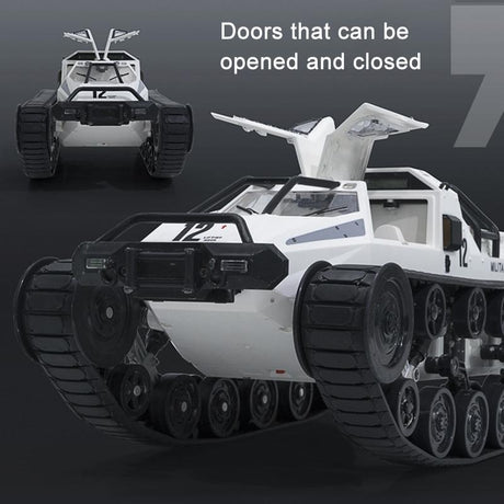 2.4g Rc Tracked Tank Off-road Vehicle Toy 1 12 Scale - White