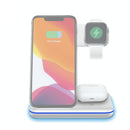 3 In 1 Magnetic Wireless Charger With Touch Ring Light - White