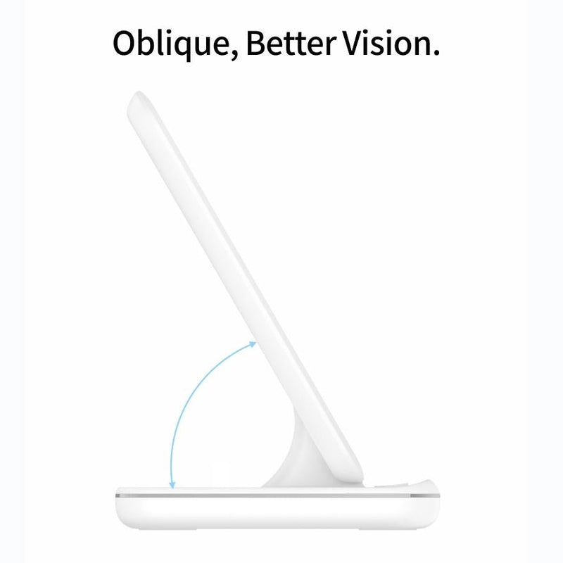 3 In 1 Magnetic Wireless Charger With Touch Ring Light - White