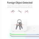 3 In 1 Magnetic Wireless Charger With Touch Ring Light - White