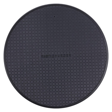 10W Plaid Pattern Round Wireless Charger - White