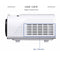 Portable Mini Led Projector With Remote - 1200 Lumens - White