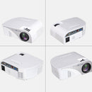 Portable Mini Led Projector With Remote - 1200 Lumens - White