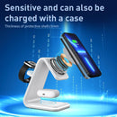 3 In 1 Magnetic Wireless Vertical Charger - White