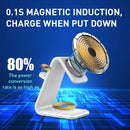 3 In 1 Magnetic Wireless Vertical Charger - White